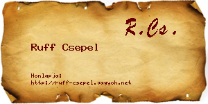 Ruff Csepel névjegykártya